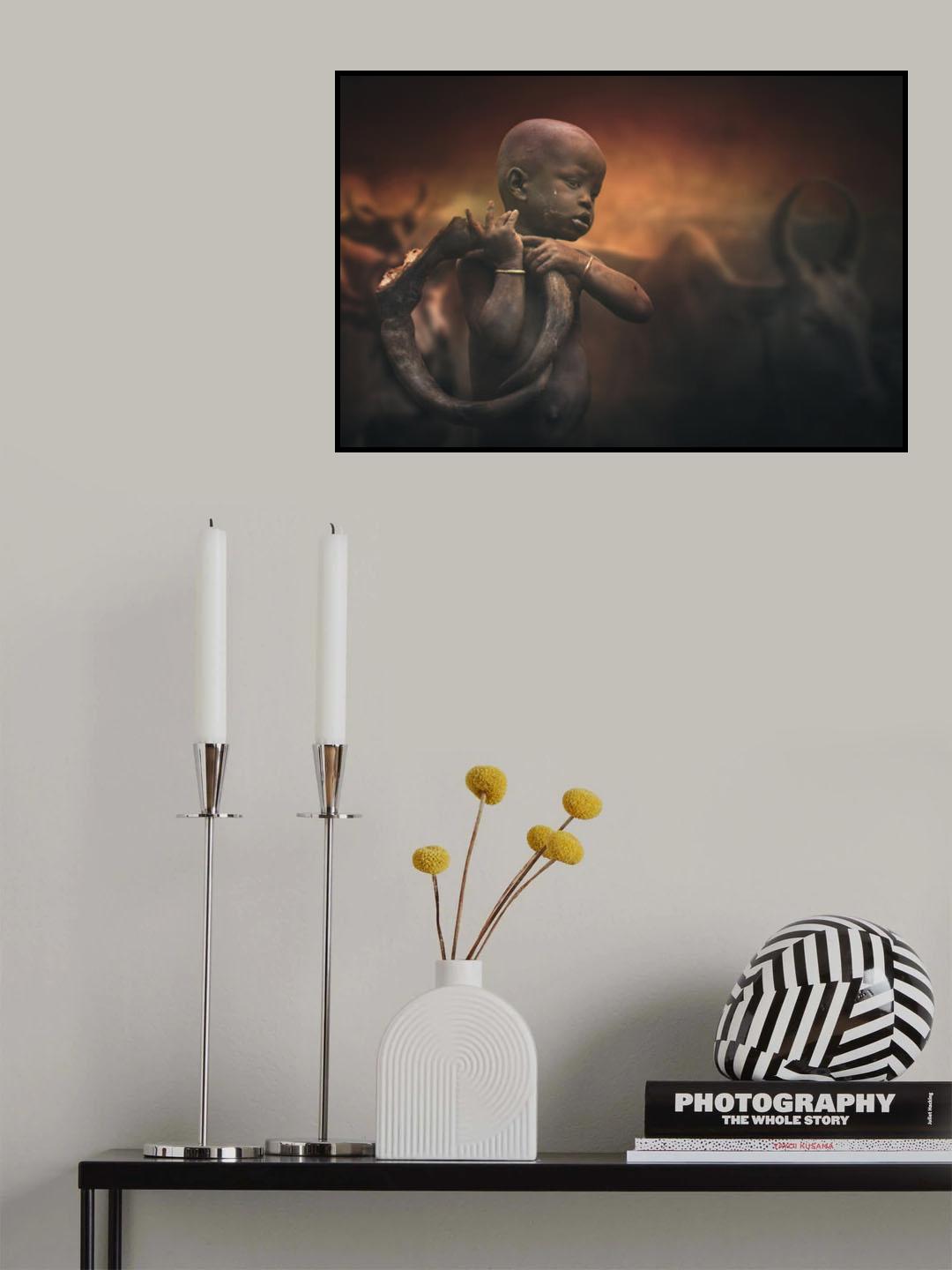 Child Mursi Poster och Canvastavla