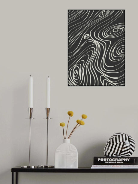 Black and White Line Art First Poster och Canvastavla