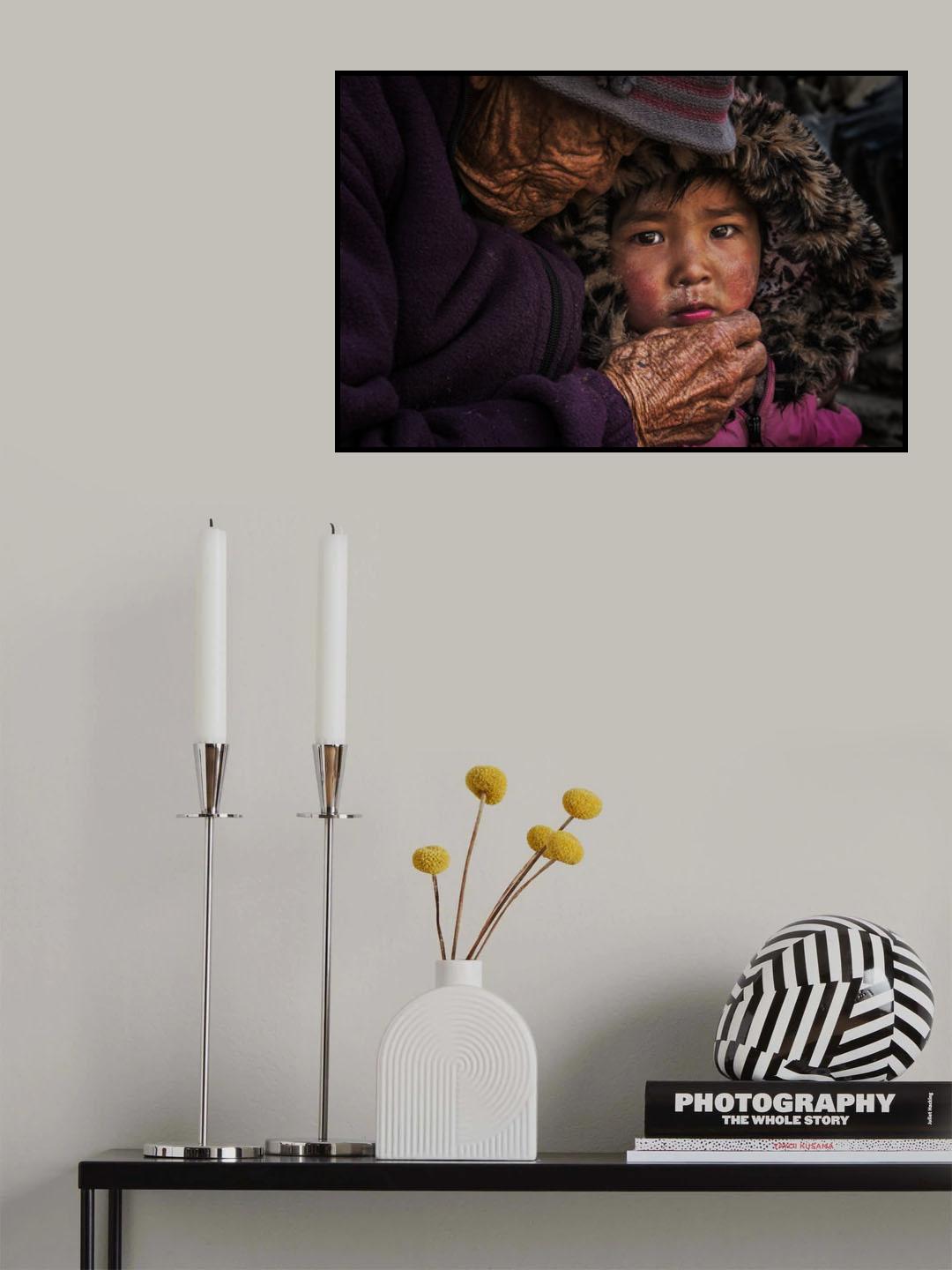 The Grandmother and her granddaughter Poster och Canvastavla