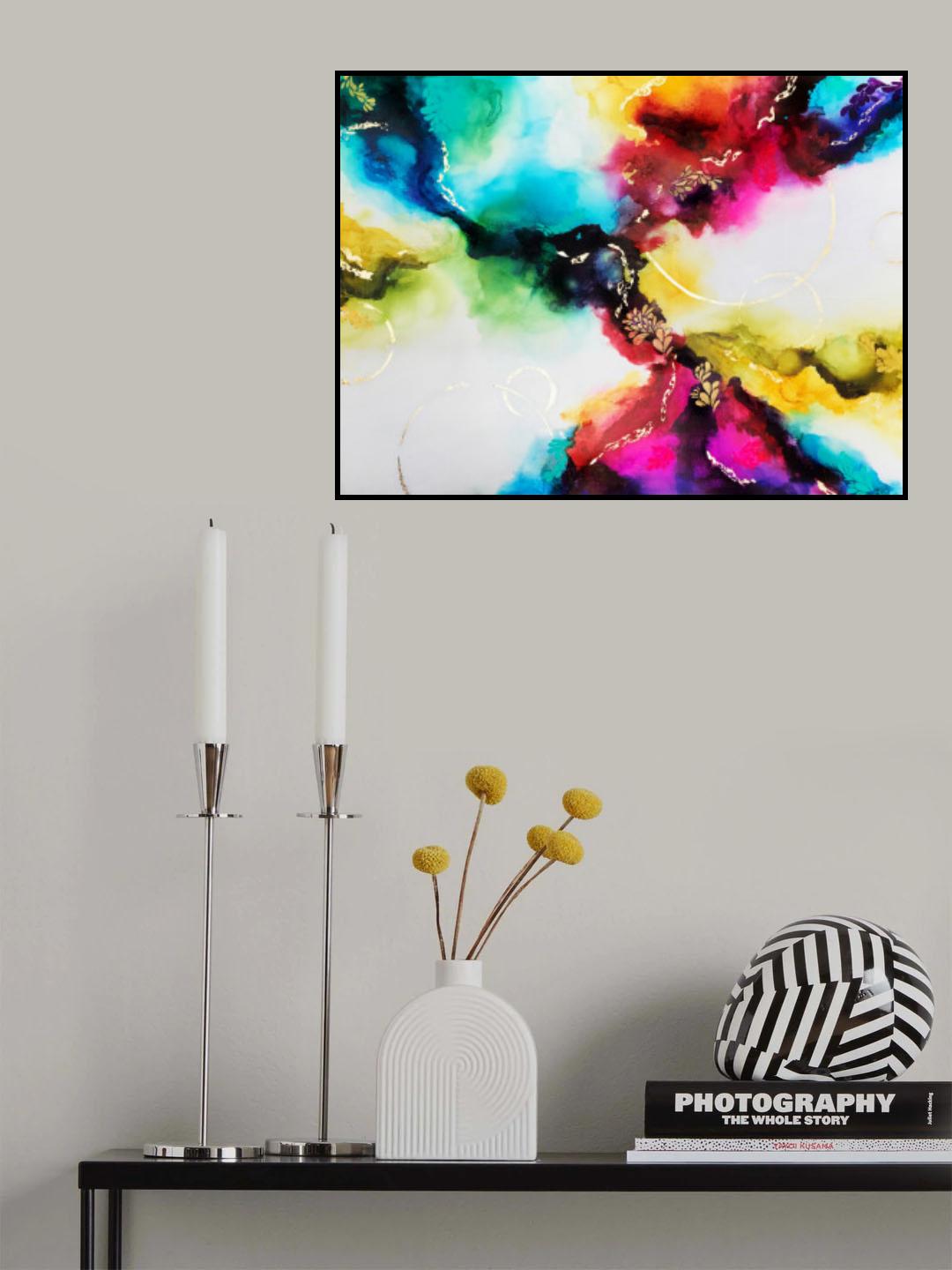 Rainbow Gold Poster och Canvastavla
