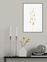 Solitary dried plant_light grey Poster och Canvastavla