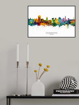 Poughkeepsie New York Skyline Poster och Canvastavla