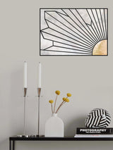 Geometric Gold Marble Sun Mural Poster och Canvastavla
