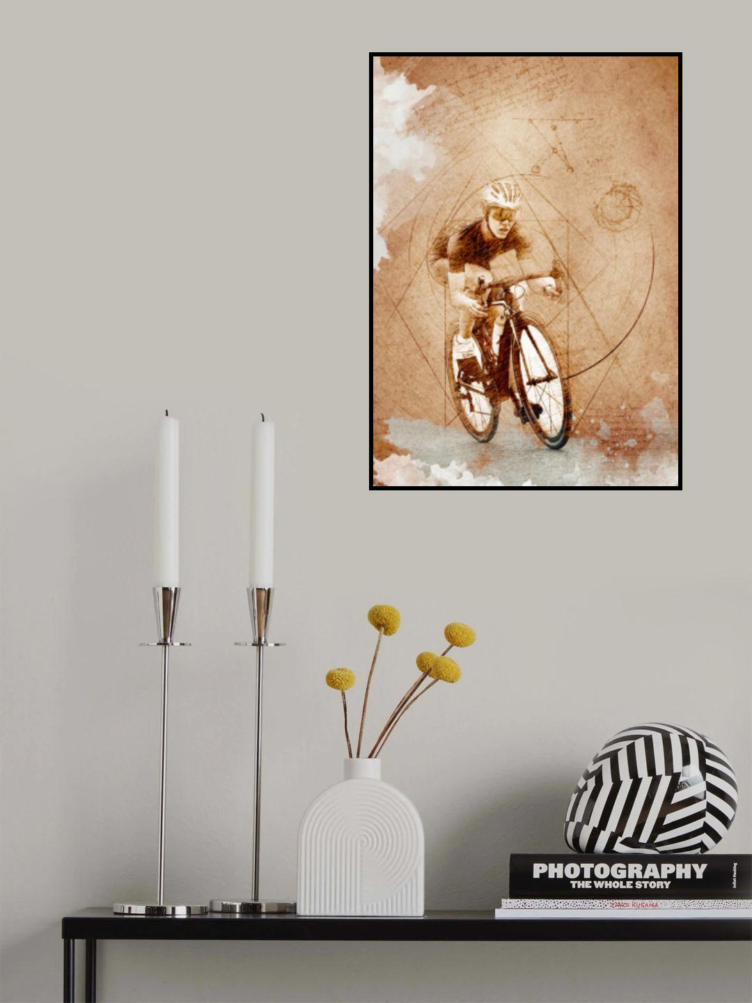 Cycling sport art 49 Poster och Canvastavla