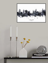 Ljubljana Slovenia Skyline Poster och Canvastavla