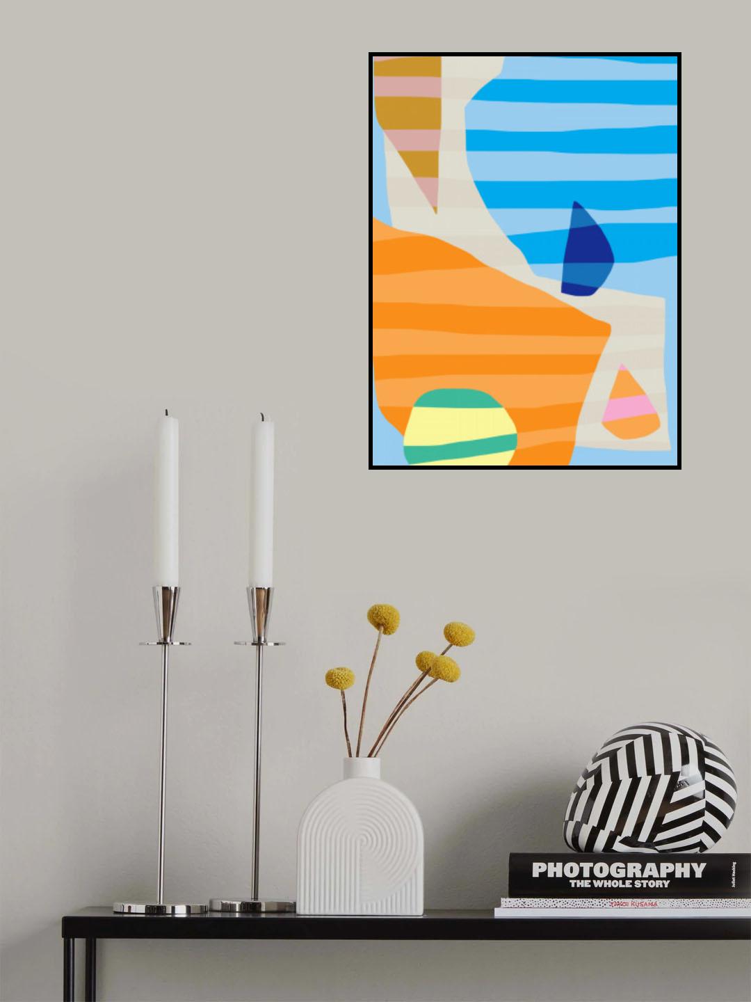 Abstract Stripe Minimal Collage 10 Poster och Canvastavla