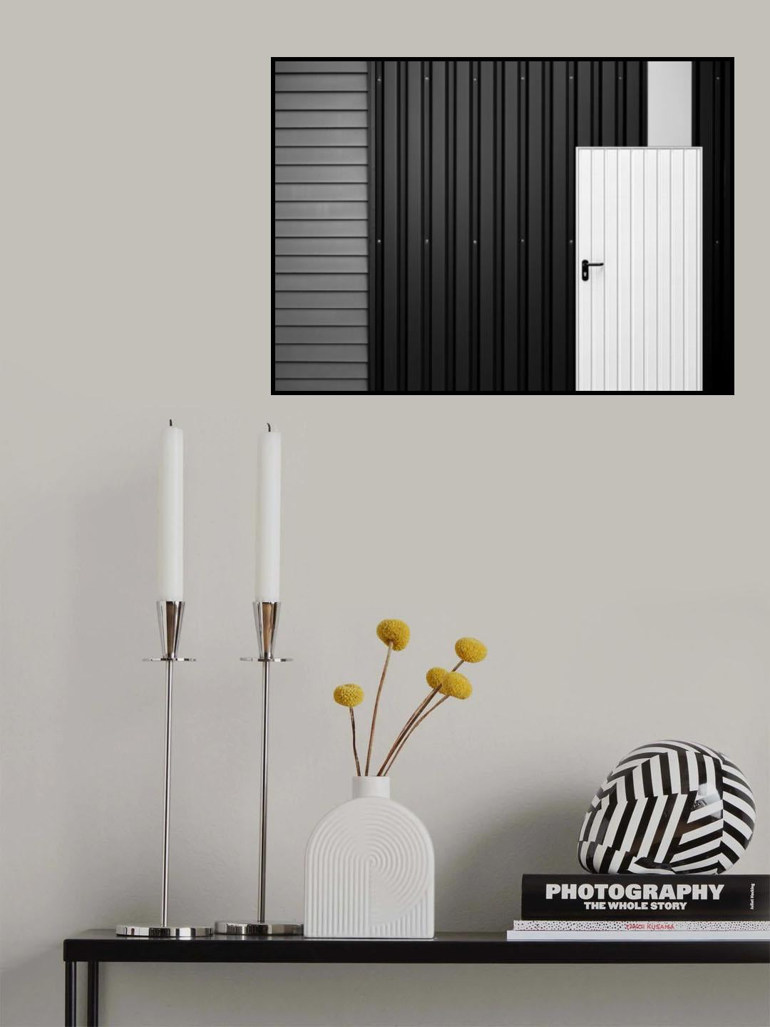 White Door Poster och Canvastavla