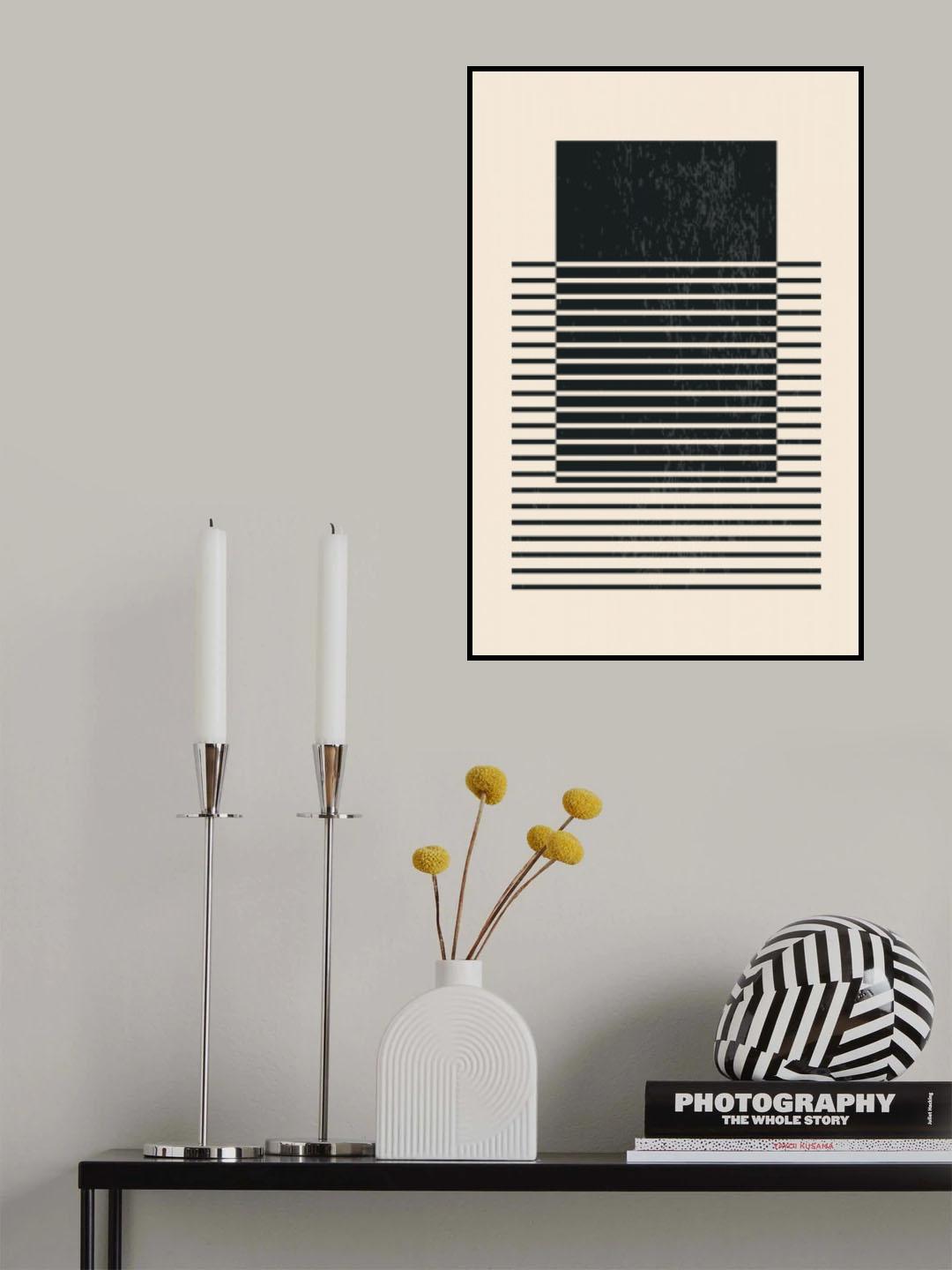 Black and White Line Series #4 Poster och Canvastavla