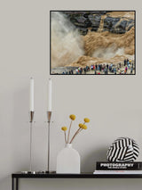 Yellow river's waterfall Poster och Canvastavla
