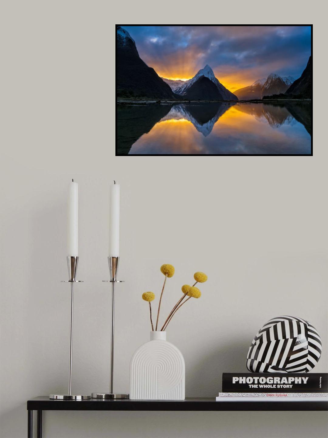 Milford Sound sunset Poster och Canvastavla