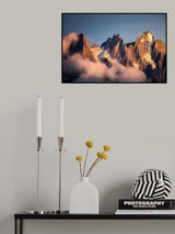 Dusk Over the Alps Peaks Poster och Canvastavla