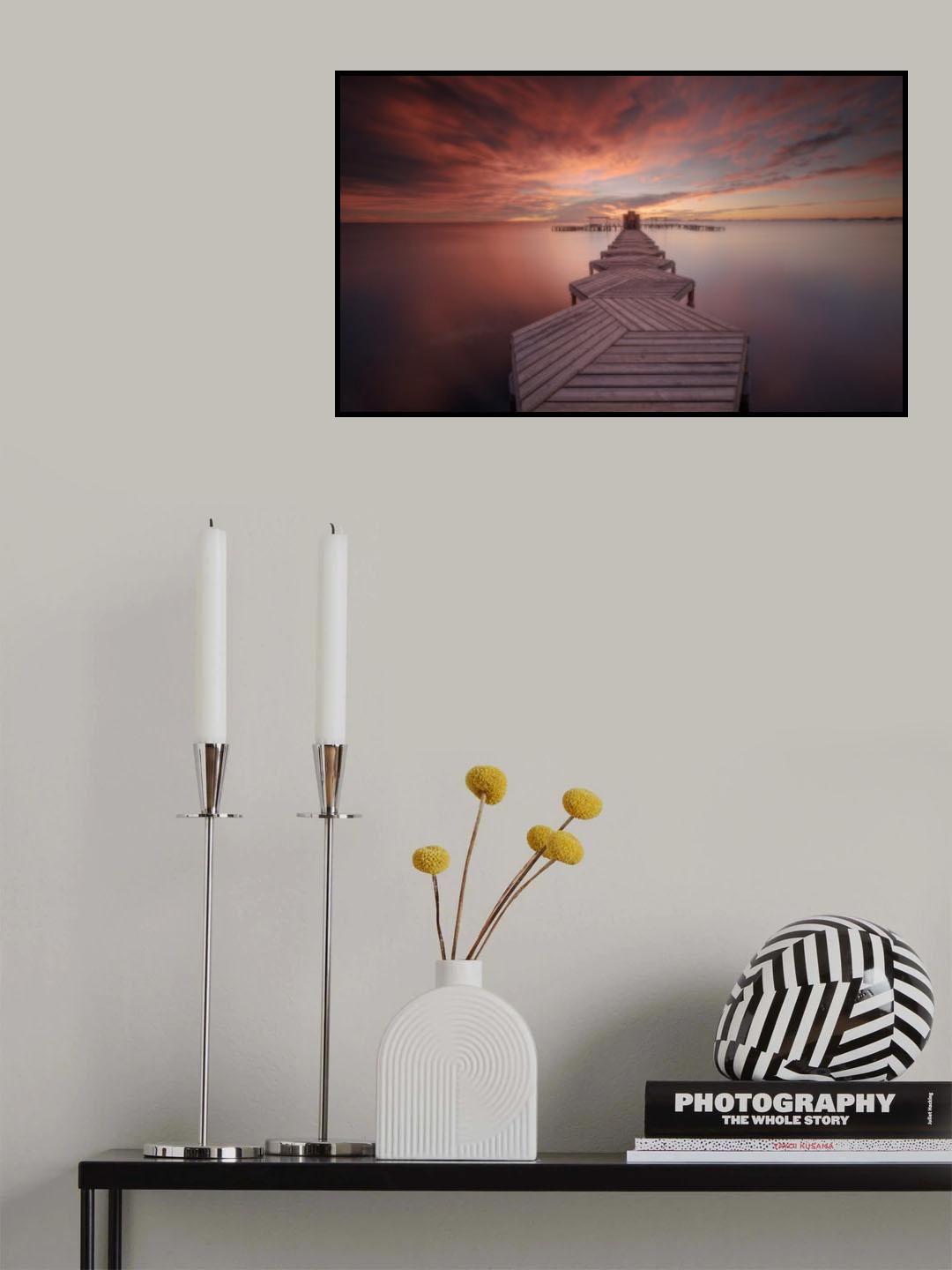 Amanecer en el balneario Poster och Canvastavla