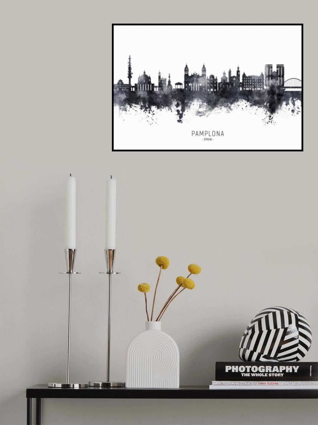 Pamplona Spain Skyline Poster och Canvastavla