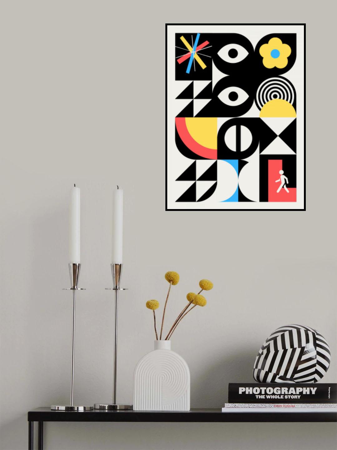 Maximalist Geometrical Surreal Design Poster och Canvastavla