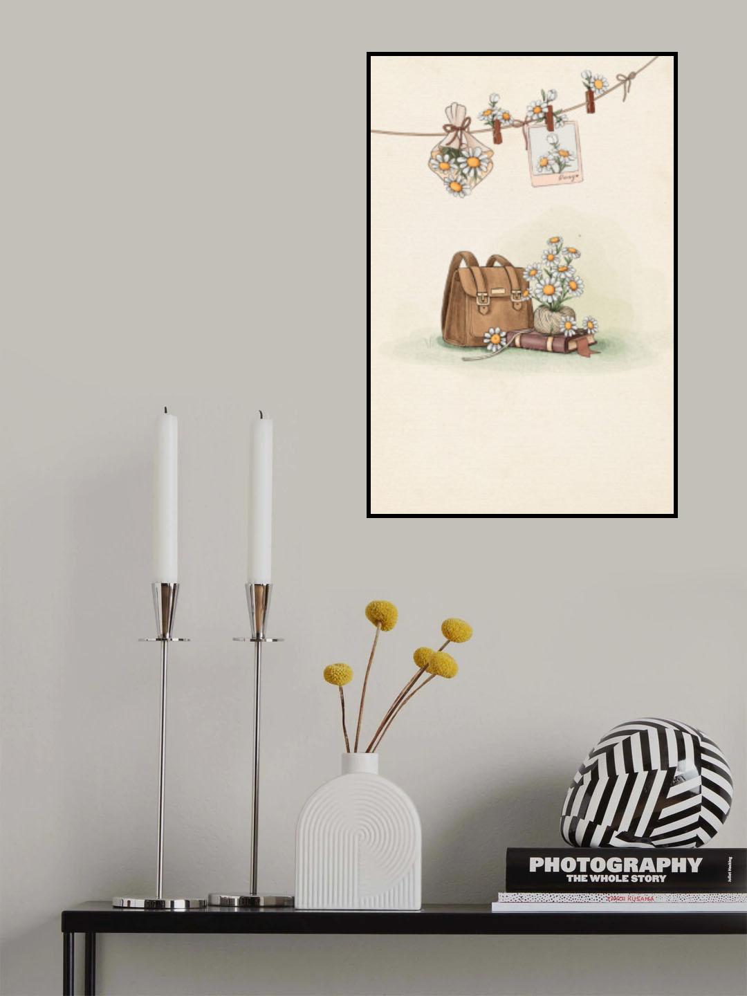 White Daisy Flower Poster och Canvastavla