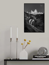 Fitz Roy and Waterfalls Poster och Canvastavla