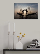 Boatsmen of Inle Poster och Canvastavla
