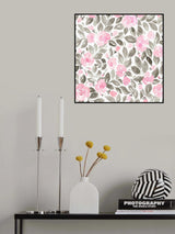 Miriam flowers in pink Poster och Canvastavla