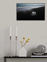 Ice on black sand Poster och Canvastavla