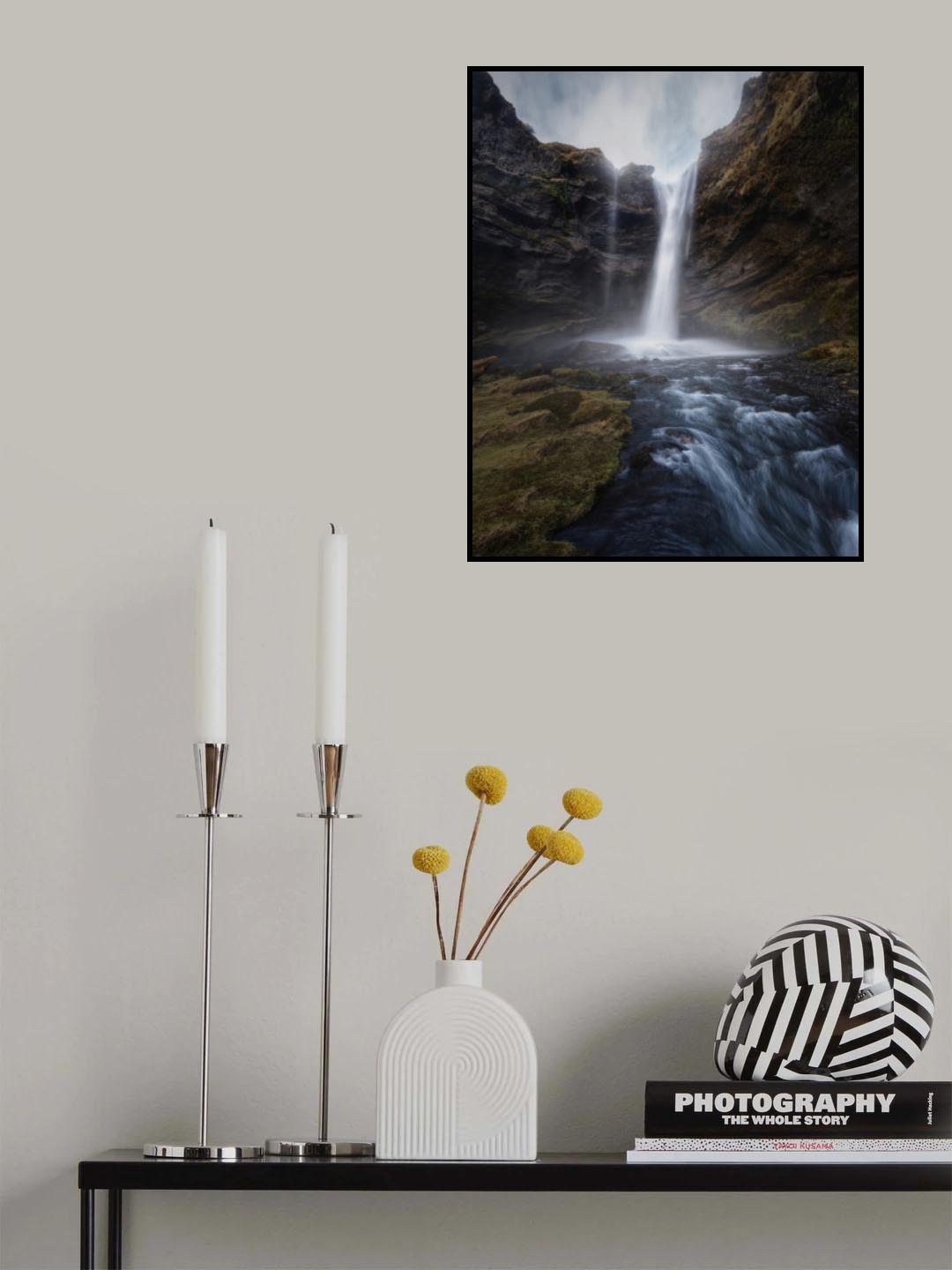 kvernufoss Poster och Canvastavla