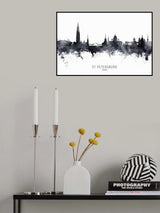 St Petersburg Russia Skyline Poster och Canvastavla