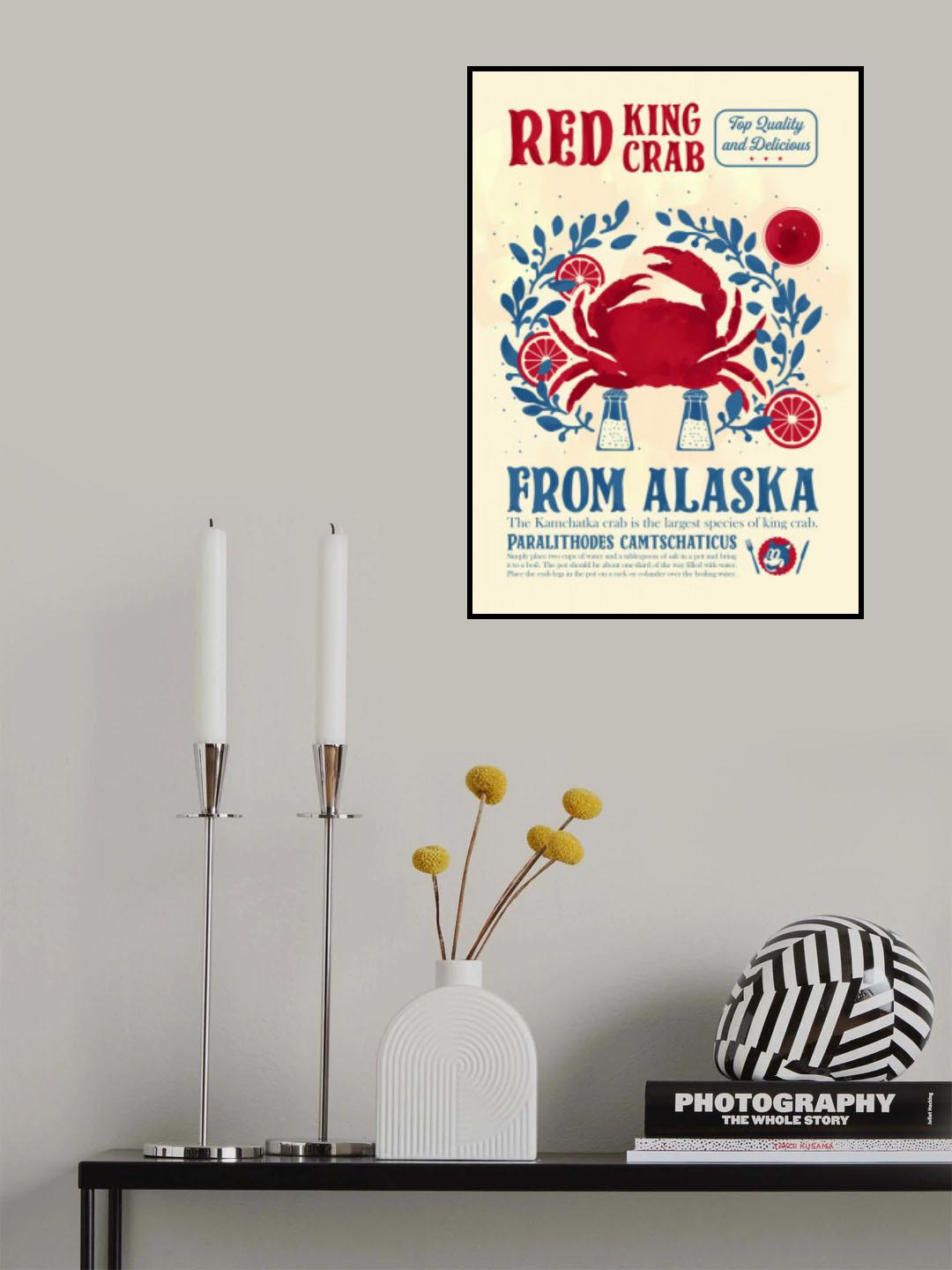 Crab kitchen print Poster och Canvastavla