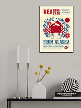 Crab kitchen print Poster och Canvastavla