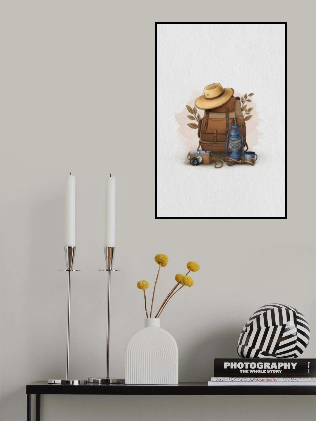 Backpack Travel Poster och Canvastavla