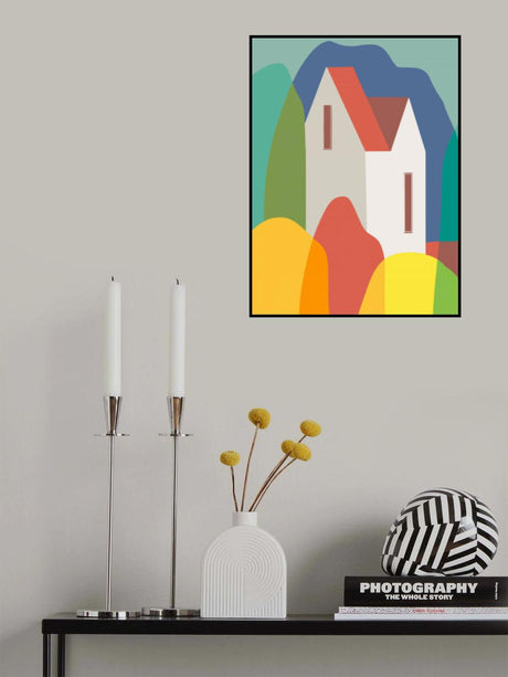The Red Roof Cottage Poster och Canvastavla