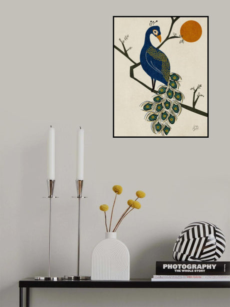 Vintage Peacock Erum Khalili.png Poster och Canvastavla
