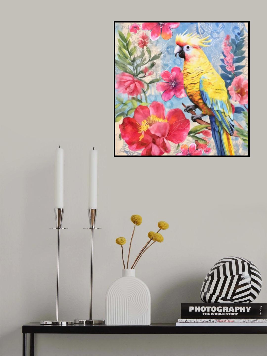 Cockatoos Tropical Garden Poster och Canvastavla