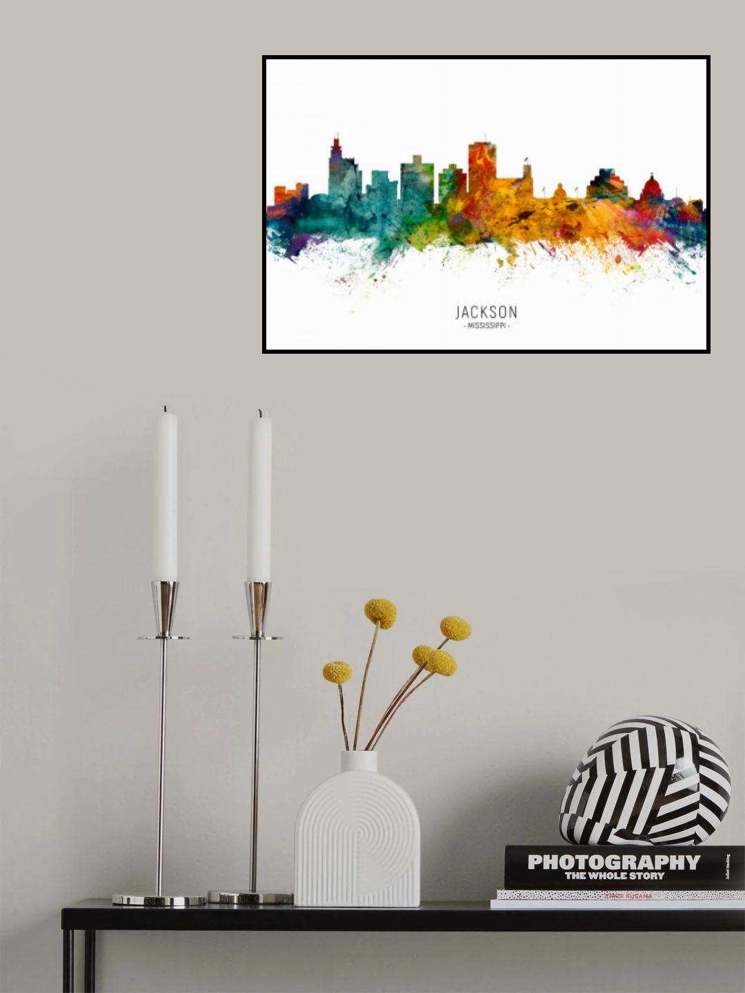 Jackson Mississippi Skyline Poster och Canvastavla