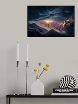 Blue ice cave Poster och Canvastavla