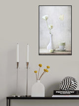Soft White Petals Poster och Canvastavla