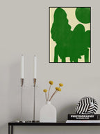 Large Figure Cut Out In Green Poster och Canvastavla