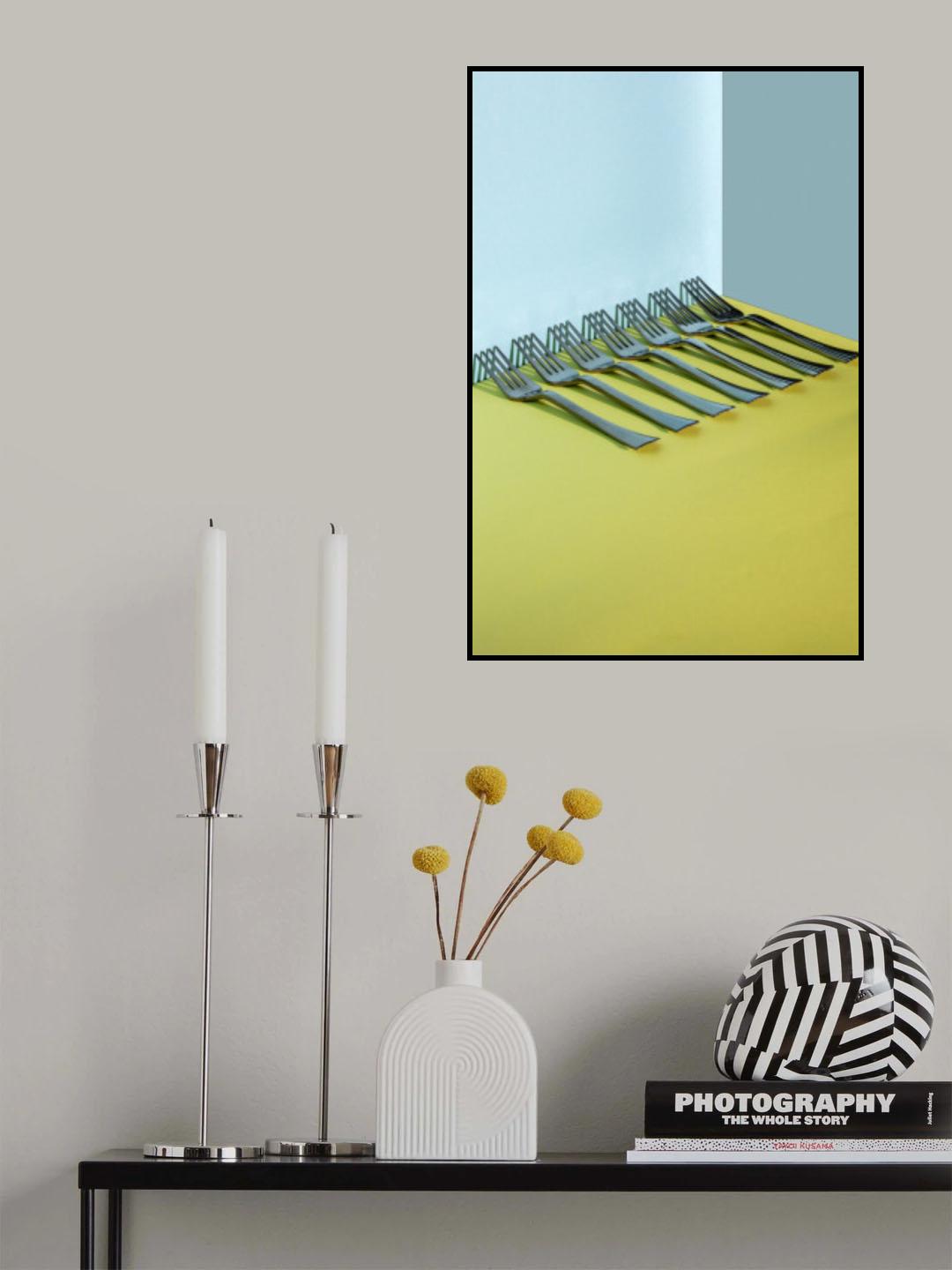 A very simple still life with forks Poster och Canvastavla