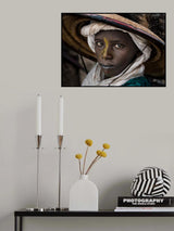 Peul boy at the gerewol festival -Niger Poster och Canvastavla