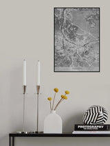 Gray vintage map of Nürnberg Germany Poster och Canvastavla
