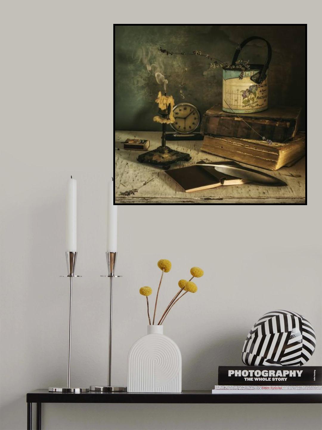 still life with books. vintage. Poster och Canvastavla