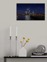 Moonlight over lower Manhattan Poster och Canvastavla