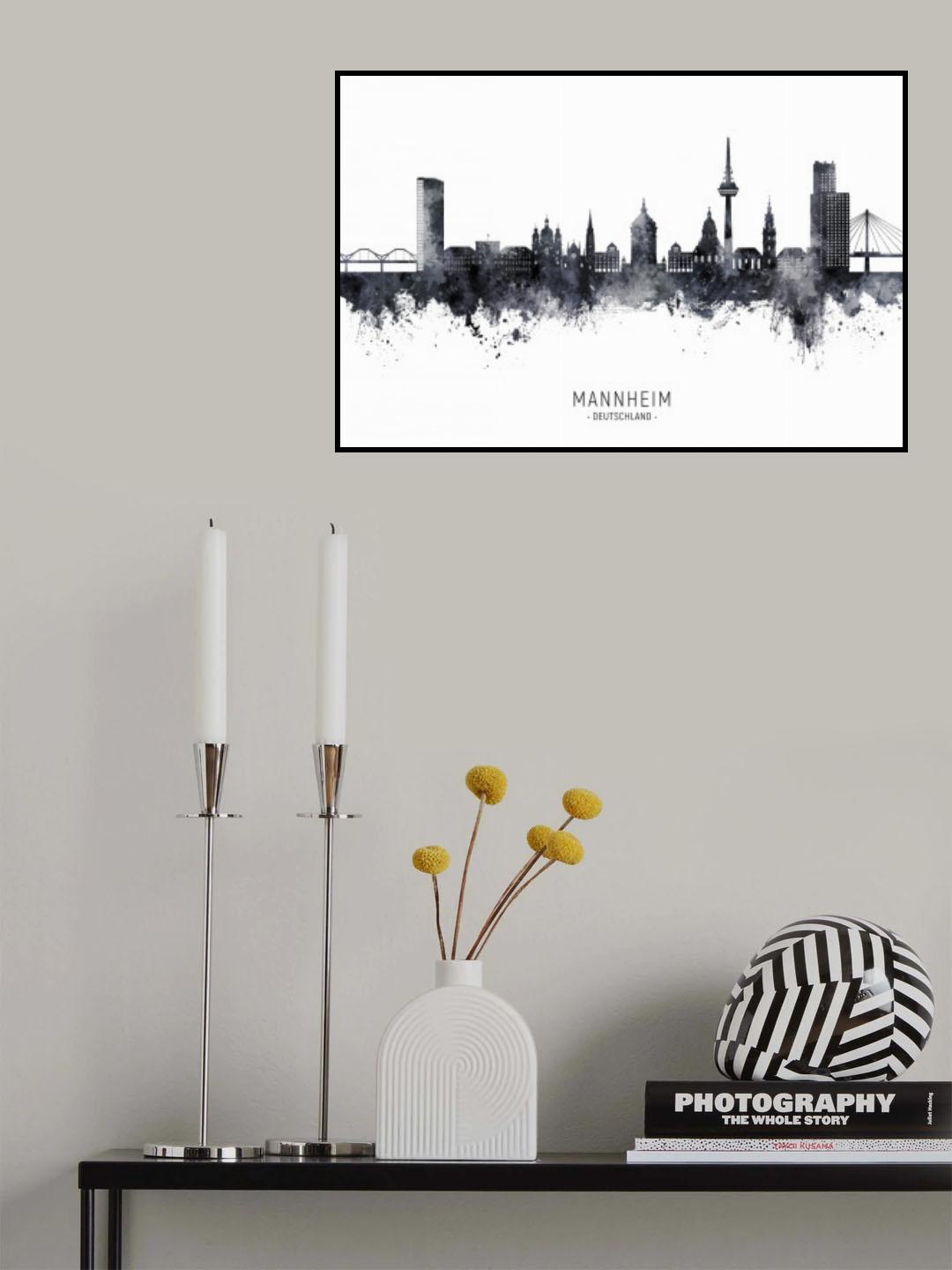Mannheim Germany Skyline Poster och Canvastavla