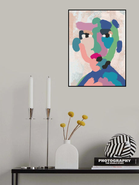 Painted Portrait Expression Poster och Canvastavla