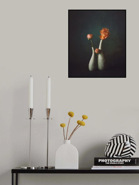 Rose and vase Poster och Canvastavla