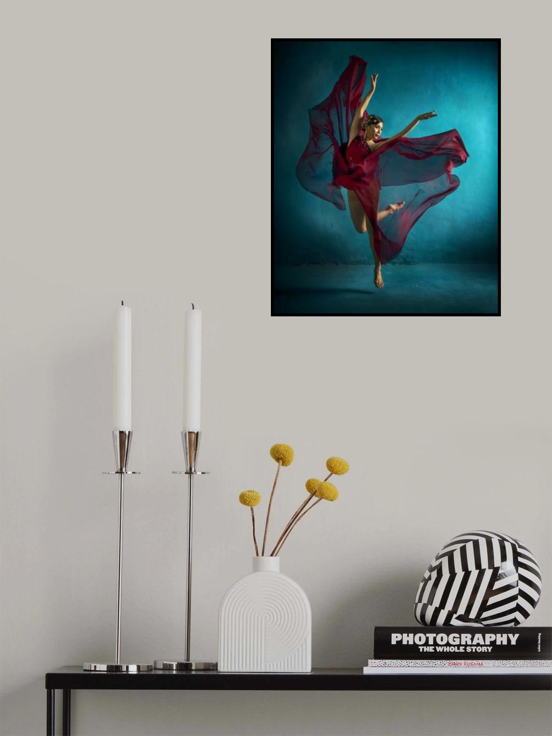 Red Butterfly Poster och Canvastavla