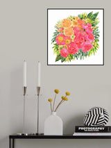 Rekha colorful watercolor bouquet Poster och Canvastavla