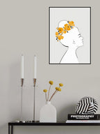 Floral Sanyu portrait Poster och Canvastavla