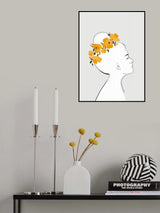Floral Sanyu portrait Poster och Canvastavla