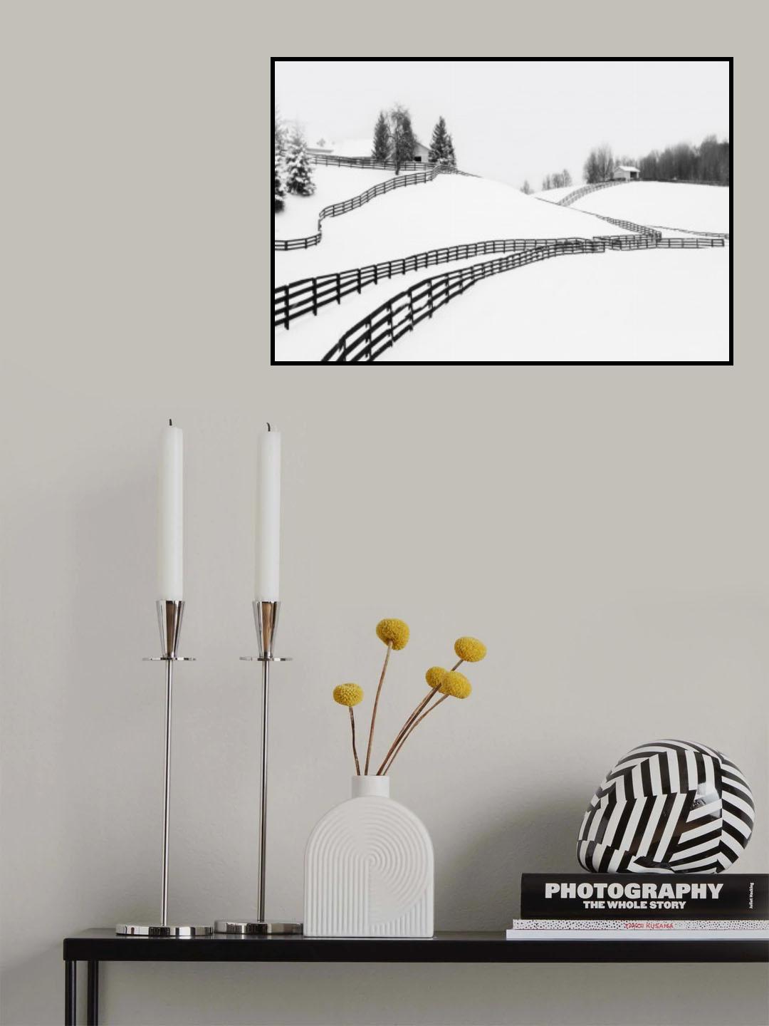 Farm in winter Poster och Canvastavla