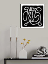 Black Scribble 3 Poster och Canvastavla