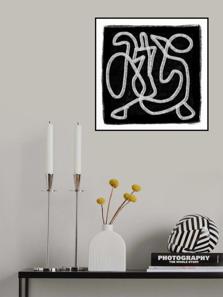 Black Scribble 3 Poster och Canvastavla